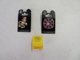 Pair of Mickey Mouce Fire Department Pins