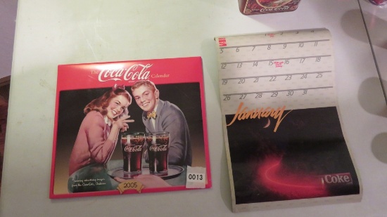 Pair of Coca-Cola Calendars