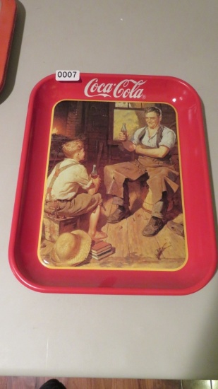 Coca-Cola Tray "The Village Blacksmith"