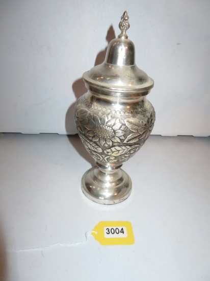 Lacquered SIlver Antique Finished Urn