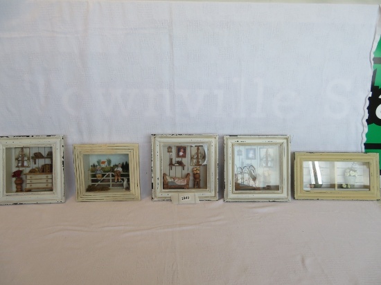 Five Framed Shadow Box Wall Decor