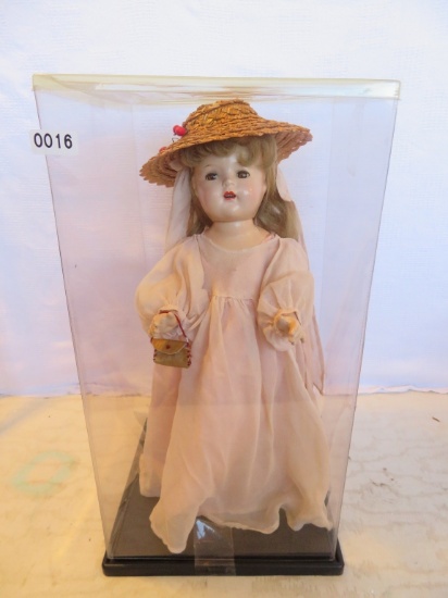Vintage Doll in display case