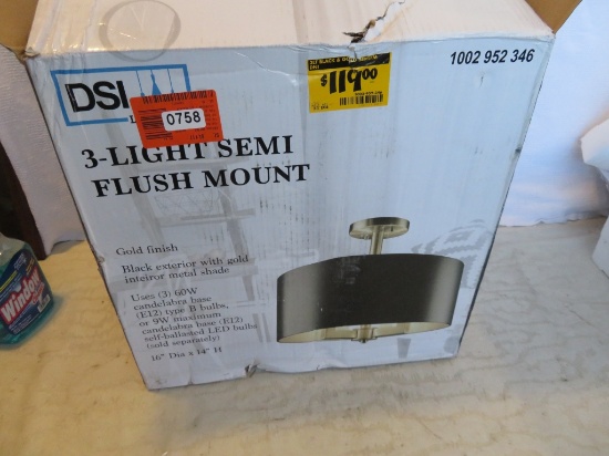 DSI 3 Light Semi Flush Mount