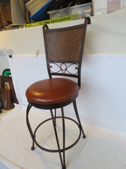 24 in. Bronze and Copper Cushioned Bar Stool