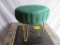 Teal Velvet Vanity Stool