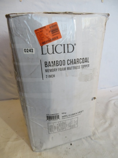 Lucid Bamboo Charcoal 2 Inch Topper King