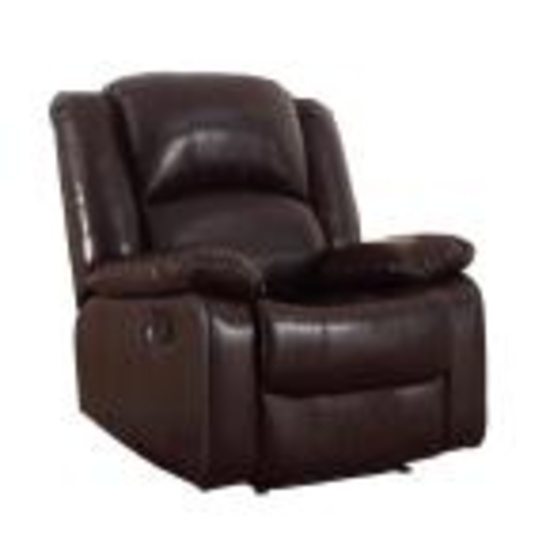 Nathaniel Home Brown Bonded Leather Glider Recliner