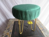 Teal Velvet Vanity Stool