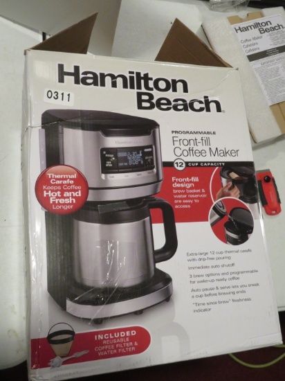 Hamilton Beach Front Fill Coffee Maker 12 Cup