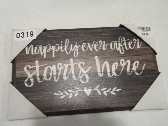 Happily Ever After Starts Here Plaque