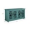 Teal Finish Cabinet w/ Glass Doors