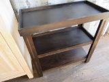 Wood Accent Table w/ Shelves