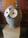 Owl Grey Hamper w/ Lid & Liner