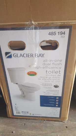 Glacier Bay Dual Flush Round Bowl Toilet