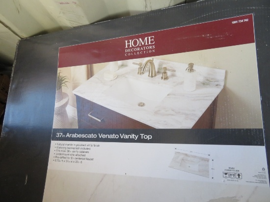 Home Decorators 37 in White Marble Vanity Top