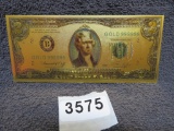 Gold Bank Note 24kt Gold Foil .999 $2