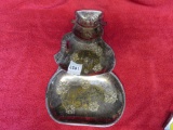 Snow Man Serving Tray Silver Plate