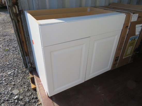 White 36 In Base Cabinet w/ Drawer & 2 Doors