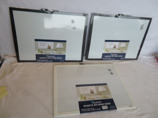 3 Quartet Magnetic Dry Erase Boards