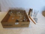 Lot of Entertaining items and glasses