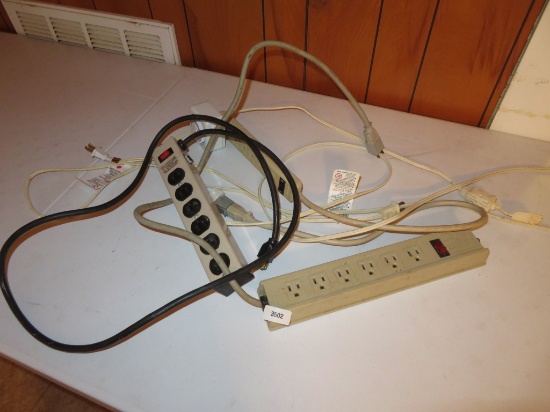 Lot of Surge Protectors and Extension Cords