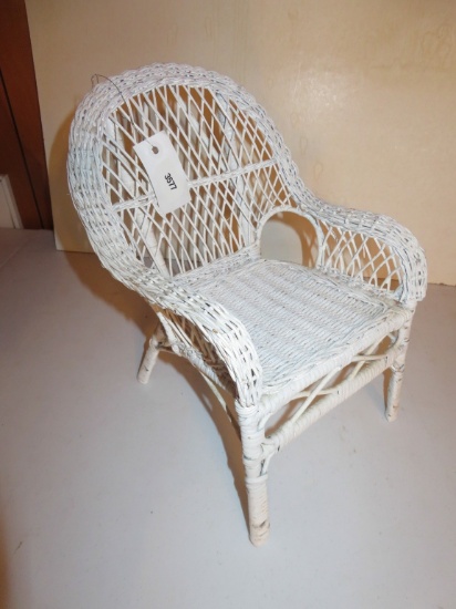 Small White Wicker Chair