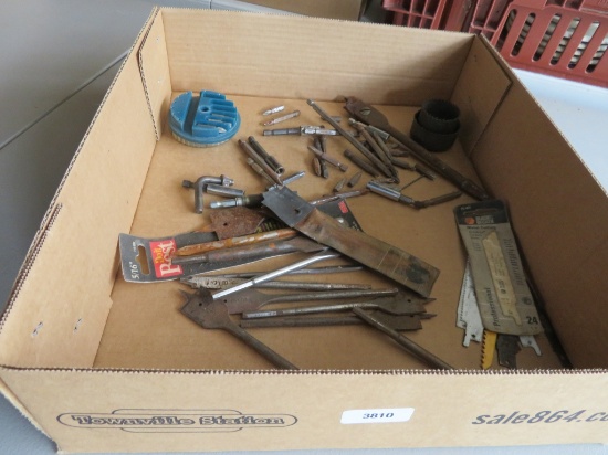 Box lot of bits and blades