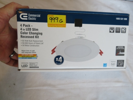 Box of 4 Commercial Electric 4 in LED Recessed Kit