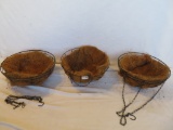 Lot of 3 Lotus Hanging Baskets