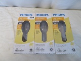 Lot of 3 Philips 100w High Pressure Sodium Bulbs