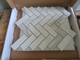 2 Cases Avante Bianco Herringbone Mosaic Tile