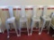 Lot of 4 Rayne 30 in. Grey Metal Bar Stools