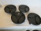 4 Black Round Plant Casters 14 inch