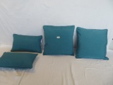 4 LePouf Teal Coronado Pillows
