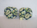 2 Marlow Floral Round Outdoor Seat Cushions