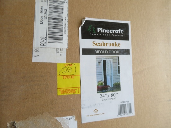 2 Sets Pinecroft SEABROOKE 24 x 80 Bifold Doors