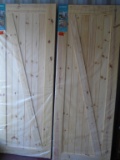 2 EIghtdoors 36 x 96 Z Shape Knotty Pine Barn Door