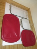 Lot  of 4 Anchor Bakeware & 2 Lids