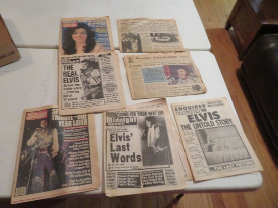 Lot of Elvis Headlines Magazine & a Calendar