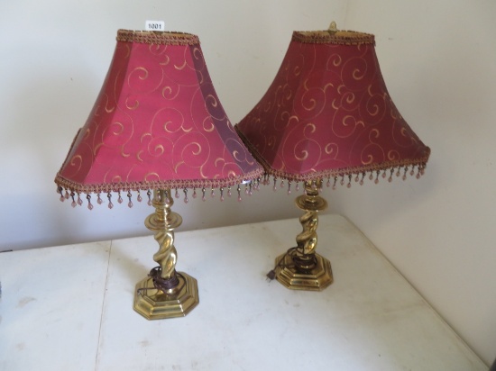 2 Vintage Mid Century Stiffel Lamps Model 5340
