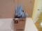 Box of Blue Clothes Hangers