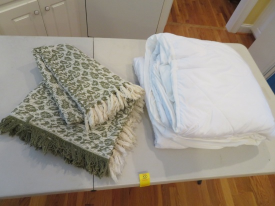 Throw Blanket & Queen Mattress Pad