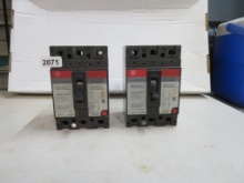 Lot of 2 GE 3 Pole Breakers