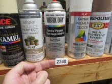 Milk Crate of Spray Cans