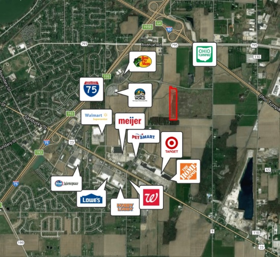 18 Acres on Bass Pro Blvd., Rossford (Toledo), OH