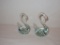 Pair Small Hand-blown Glass Swans