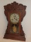 New Haven gingerbread oak mantle clock