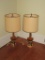 Pair- Amber Font Table Lamps