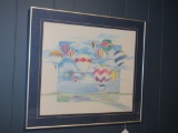Watercolor of “Hot Air Balloons” Artist P. Brent