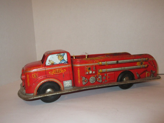 MARX  Tin Litho Fire Truck